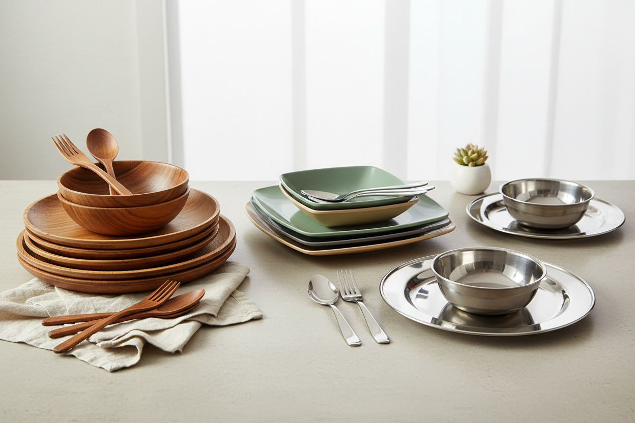 Eco-Friendly & Durable Dinnerware: Bamboo Dinnerware, Melamine Dinnerware & Stainless Steel Dinnerware