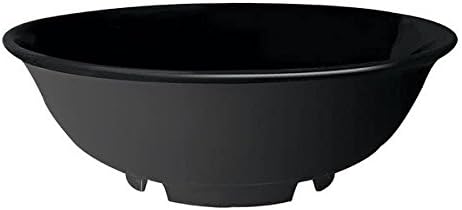 GET M-811-BK-EC Round Melamine Serving Bowl, 1 Quart, Black (Set of 4)