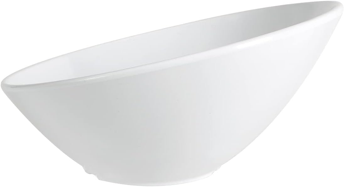 G.E.T. B-784-W Angled Cascading Serving Bowl for Rice, Snacks and Dessert, 5.5 Ounce / 4.75", White