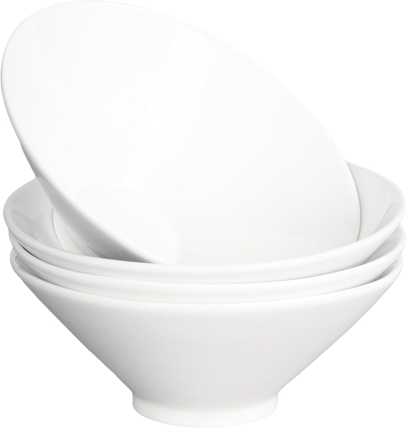 Japanese Style Ramen Bowls 30 oz, Ceramic Lamian Noodles Soup Bowls Set of 4, Large Soup Bowls for Salad, Pasta, Pho Thai Miso Udon Soup Noodles or Asian Food 8.9 Inch