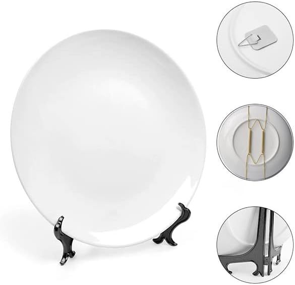 Lina Cavalieri Plate, Wall Decorative Plate, Mysterious Face Plate Wall Hanging Decoration,Including Bracket and Special Spring Hook,J (15),8inch