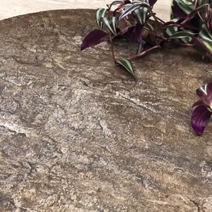 Unique Concrete Lazy Susan, Handcrafted, Made in The USA, Cement Turntable, Home-Decor (Fieldstone Brown, 24")