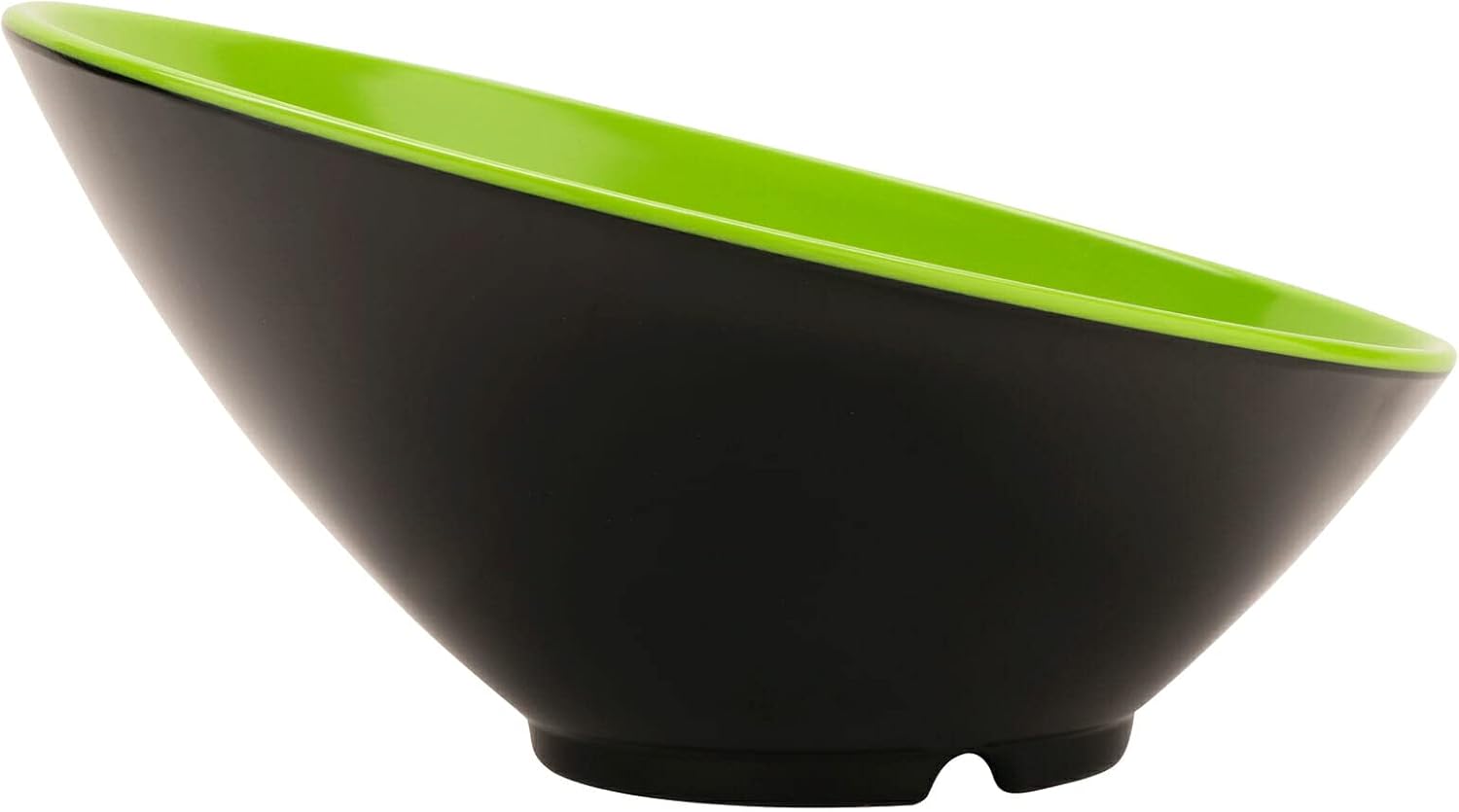 Get B-792-G/BK Angled Cascading Serving Bowl for Salads, Rice and Dessert, 24 Ounce / 9.25", Green/Black (Pack of 2)