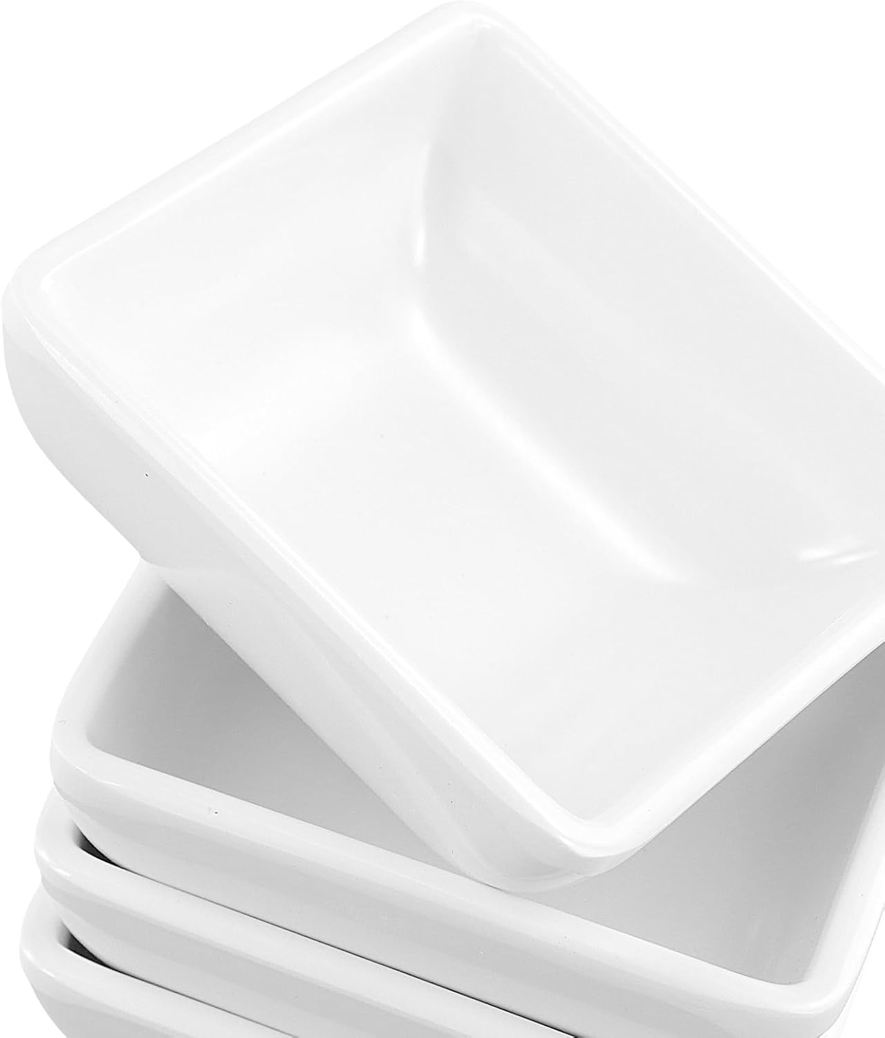 50 PCS 3 oz Melamine Dipping Bowls Set, White Soy Sauce Serving Dishes for Kitchen, Restaurant, Camping, BBQ Party Use