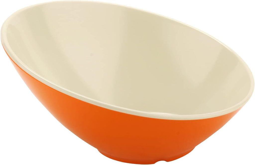 G.E.T. B-789-ST Angled Cascading Serving Bowl for Salads, Snacks and Pasta, 1 Quart / 10", Sunset Orange
