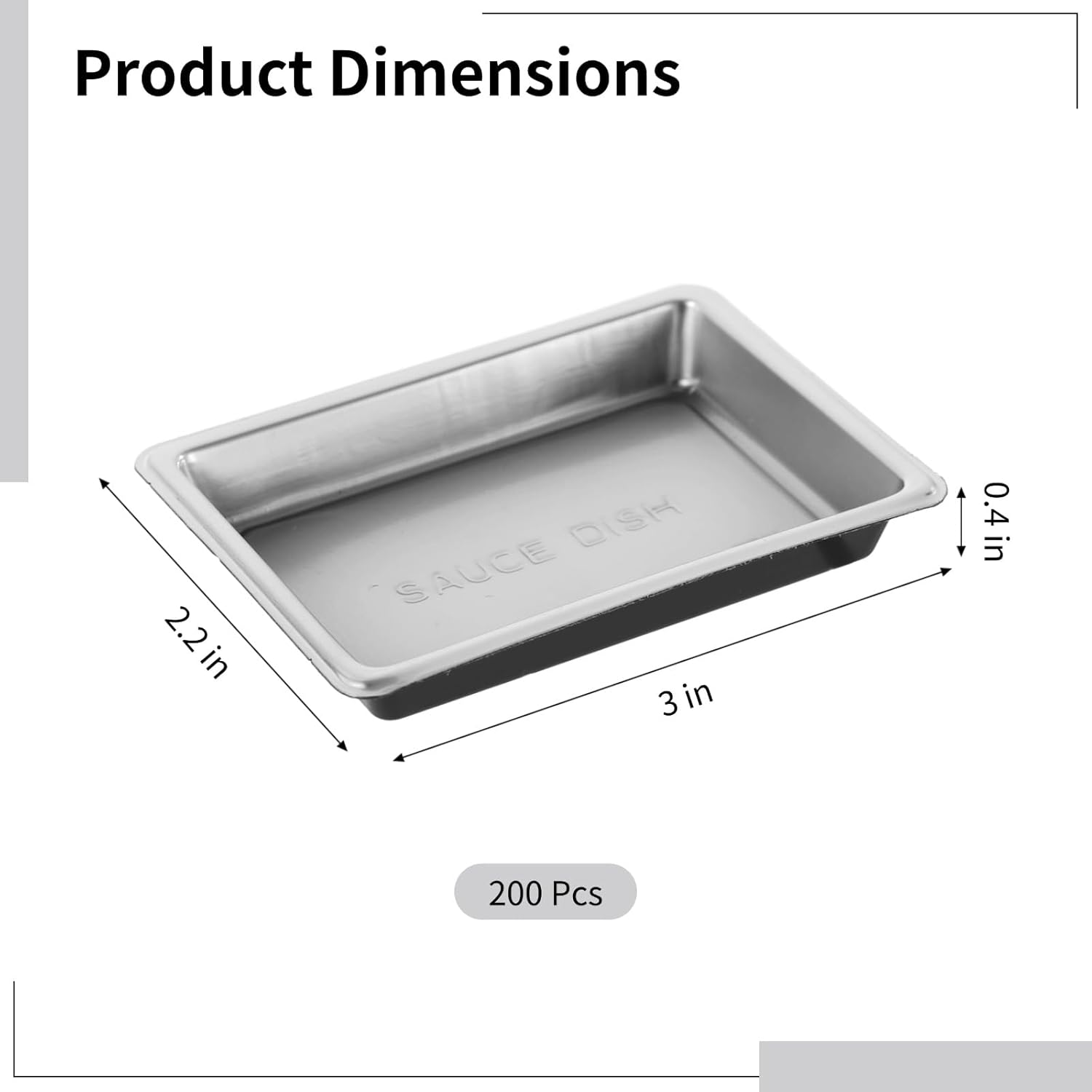 200 Pcs Disposable Soy Sauce Dish, Sushi Sauce Trays, Plastic Dipping Bowls, Stackable Appetizer Pinch Bowls, Single-Use Condiment Serving Plates for BBQ, Home, Party, Restaurant, Catering