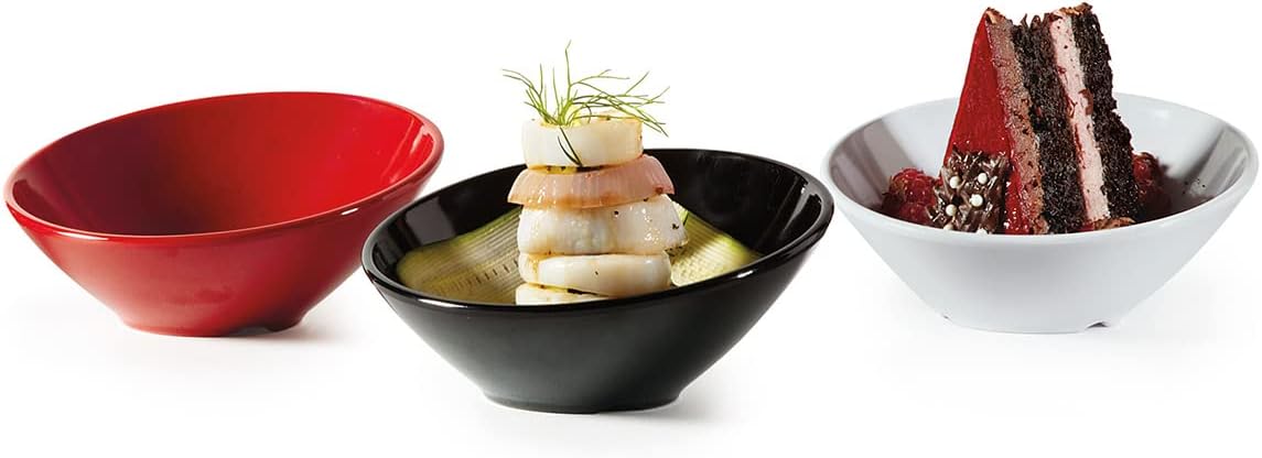 G.E.T. B-797-ST Angled Oval Cascading Serving Bowl for Salads, Snacks and Pasta, 1 Quart, Sunset