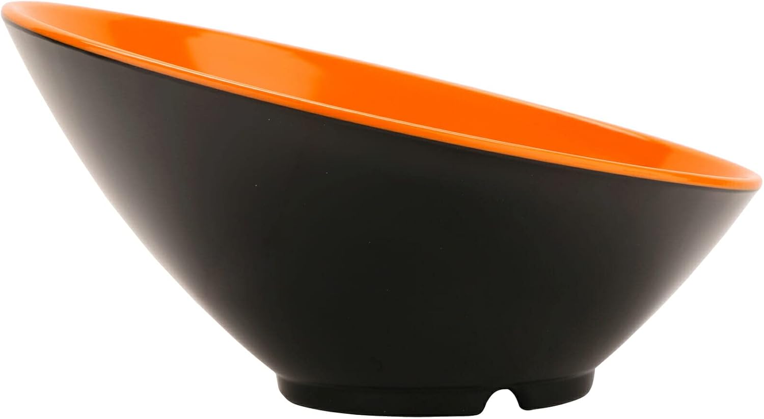 Get B-792-OR/BK Angled Cascading Serving Bowl for Salads, Rice and Dessert, 24 Ounce / 9.25", Orange/Black, 1 Count (Pack of 2)