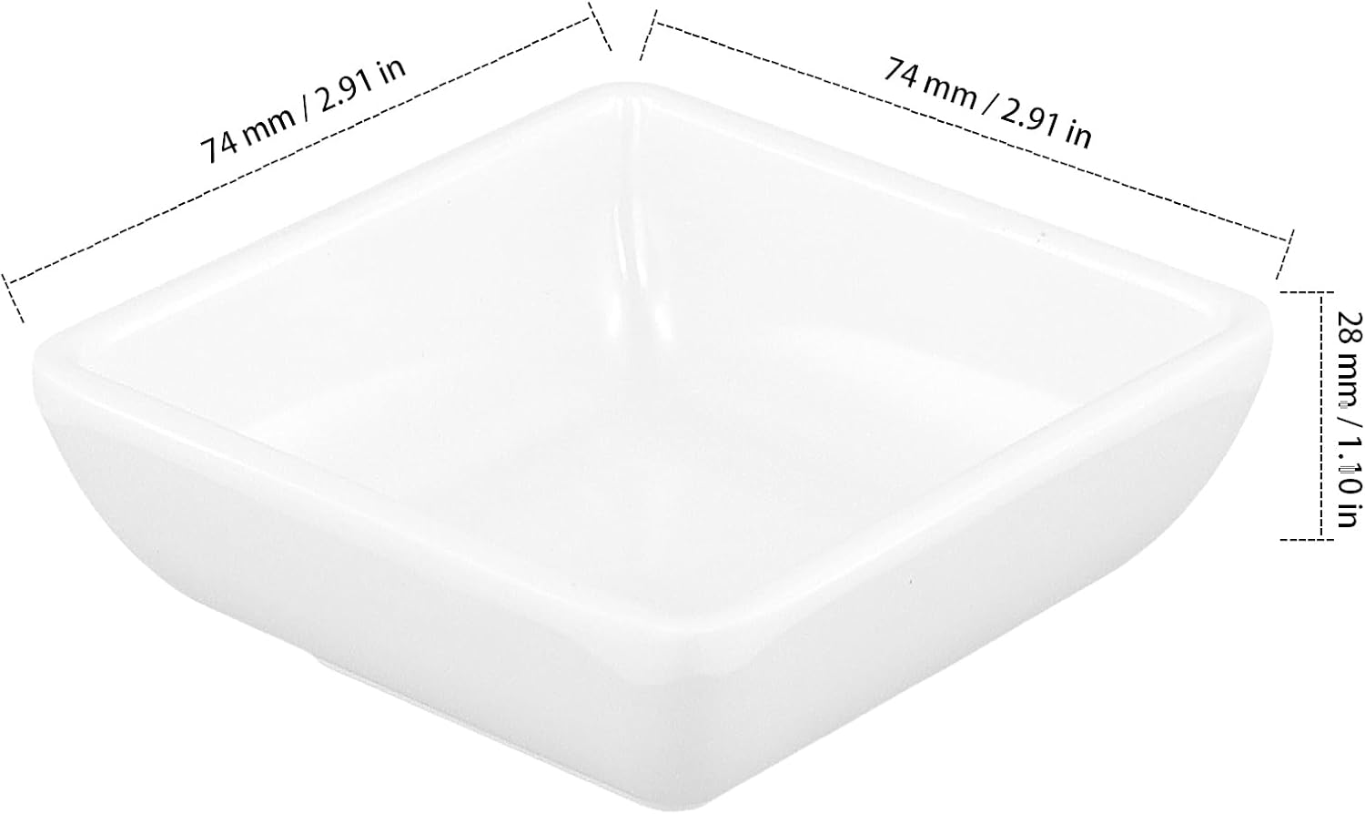 50 PCS 3 oz Melamine Dipping Bowls Set, White Soy Sauce Serving Dishes for Kitchen, Restaurant, Camping, BBQ Party Use