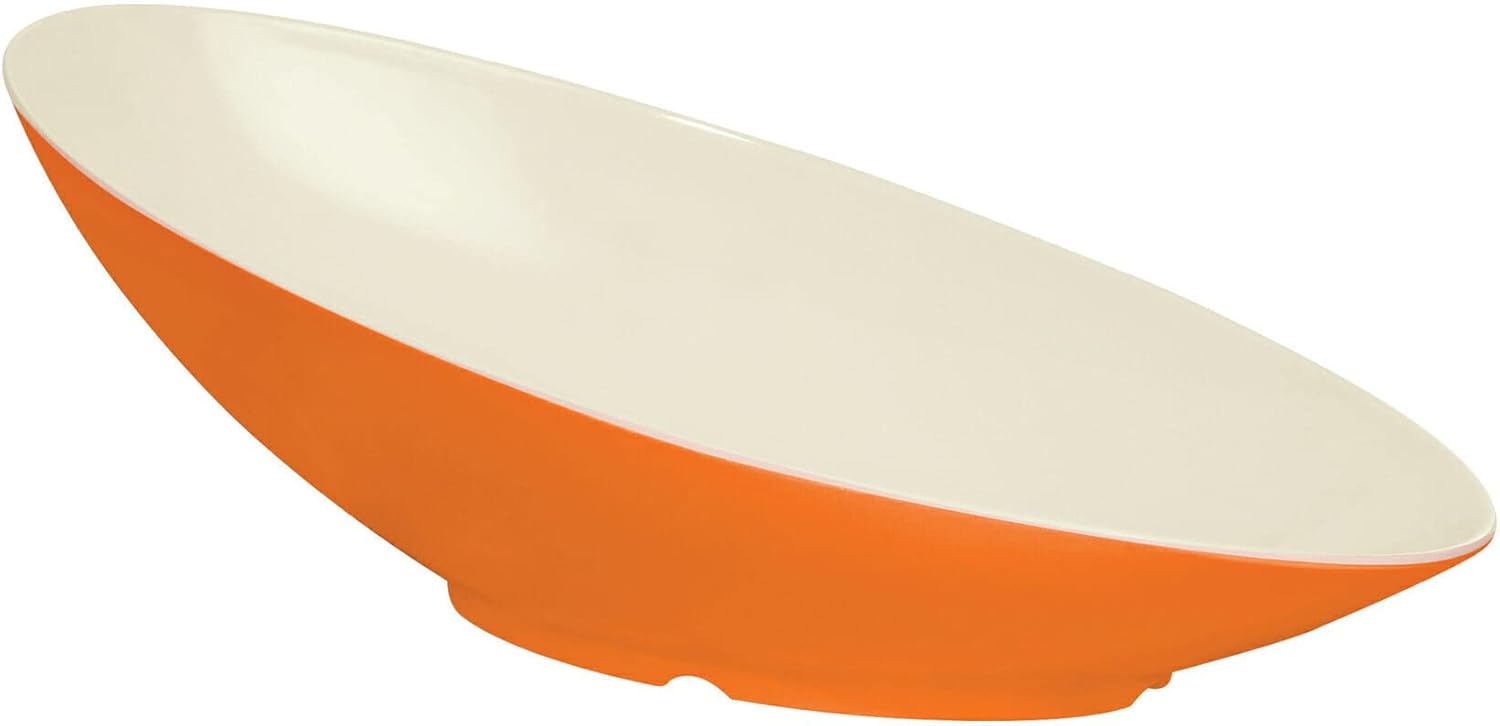 G.E.T. B-797-ST Angled Oval Cascading Serving Bowl for Salads, Snacks and Pasta, 1 Quart, Sunset