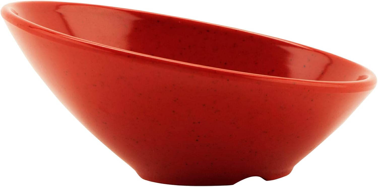 G.E.T. Slanted Angled Salad Bowl,10 Ounce, Red
