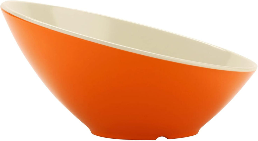 G.E.T. B-789-ST Angled Cascading Serving Bowl for Salads, Snacks and Pasta, 1 Quart / 10", Sunset Orange
