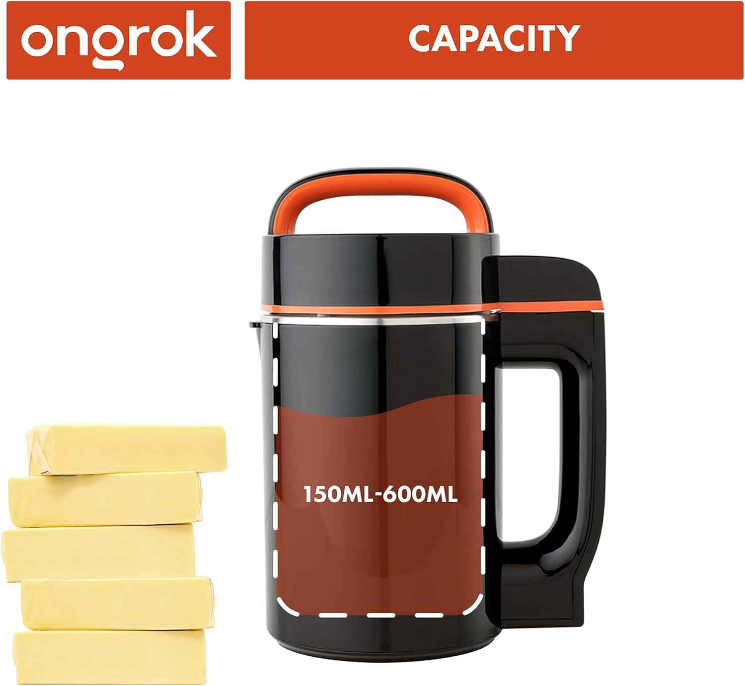 ONGROK Butter Maker & Oil Infuser Machine - Sleek Butter Machine with Simple Functionality, Electric Tincture Machine Kit for Edible Herbal Oil with all Accessories (Small)