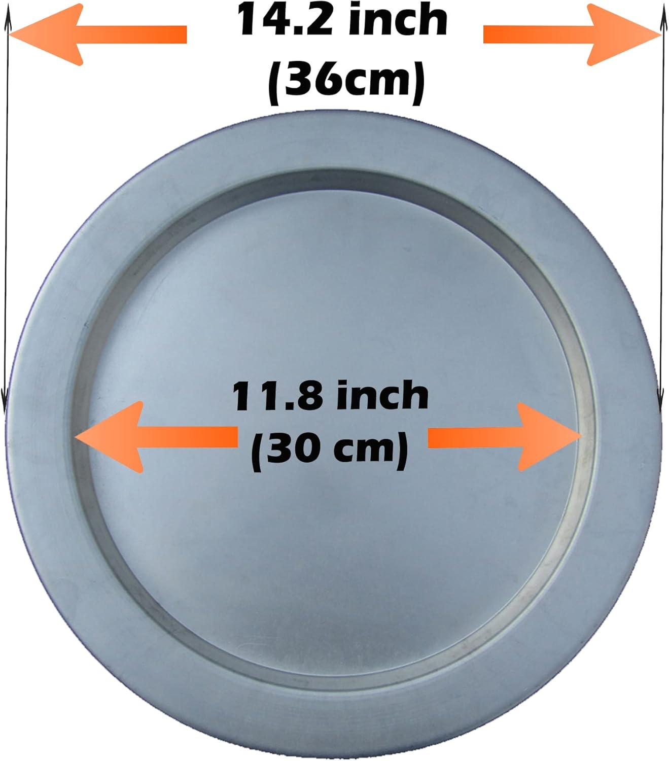 Kunefe Plate - Kunafa plate large 4-8 servings set of 2 silver color aluminum pans tray kataifi kunafeh knafeh cooking and serving plates for shredded kadaifi phyllo fillo dough pan/Turkish dessert