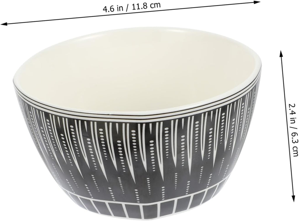 DOITOOL 3Pcs Japanese Ceramic Rice Bowls Sword Dot and Patterns Home Soup and Cereal Bowls Kitchen Dinnerware for Restaurants and Family Use