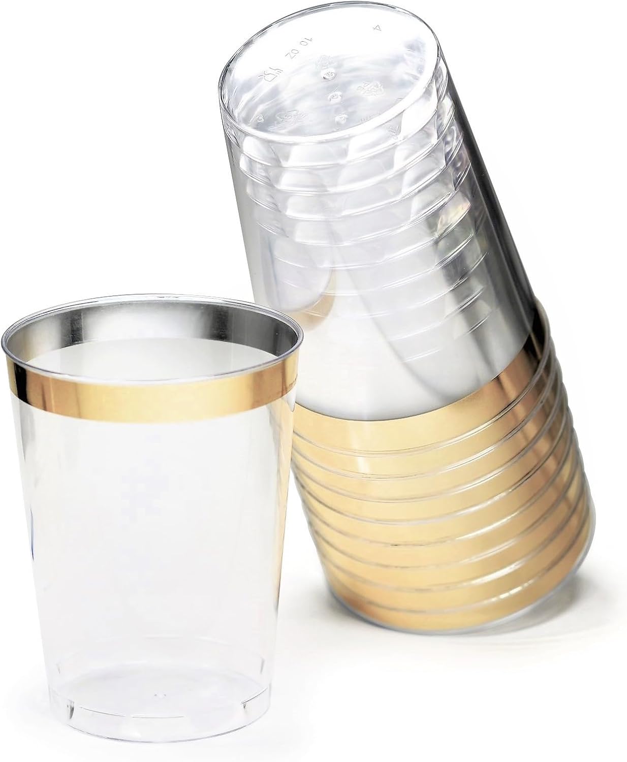 " OCCASIONS " 960 Piece set (120 Guests)-Vintage Wedding Party Disposable Plastic Plates & cutlery -120 x 10'' + 120 x 7.5'' + Silverware + Cups + Napkins (Verona in Blush/Antique Rose)