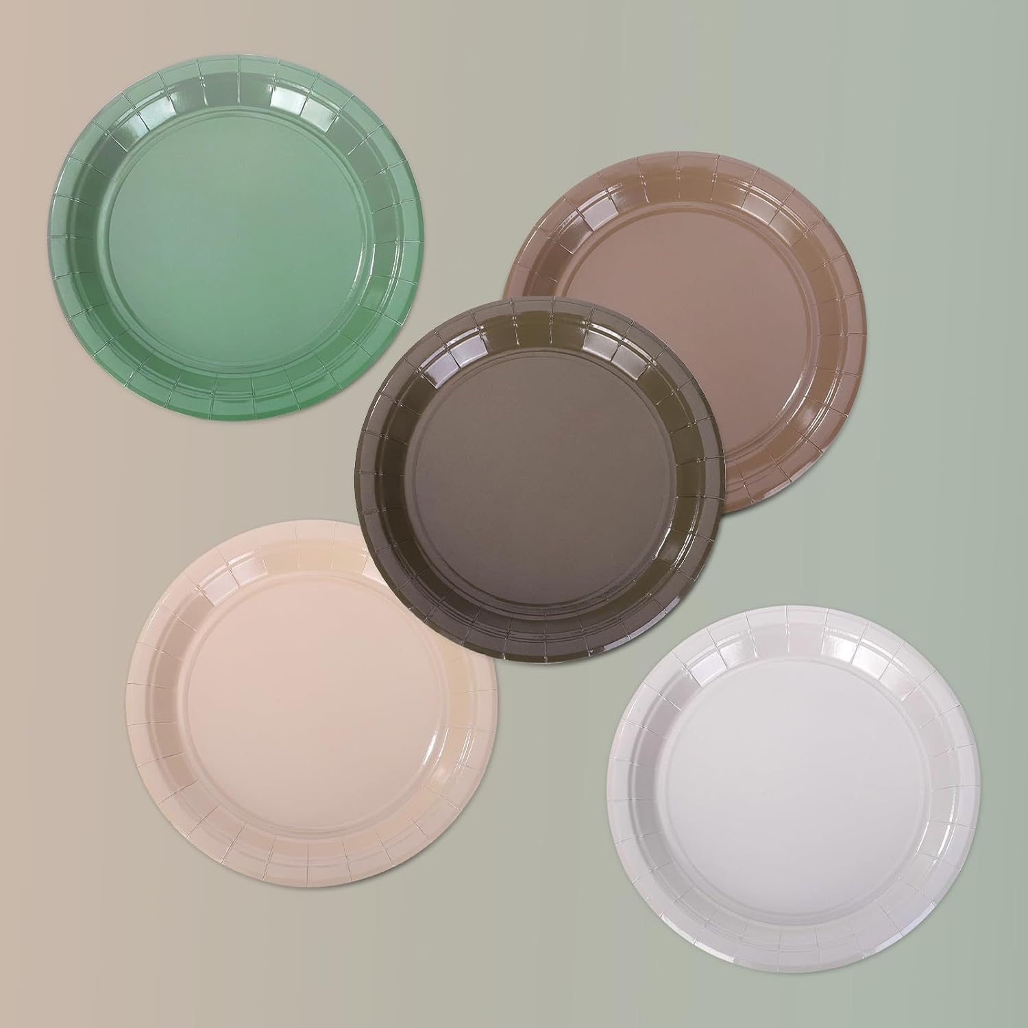 60PCS Woodland Baby Shower Decorations Sage Green Brown Paper Plates and Napkins Disposable Plates Napkin Set for Birthday Party Wedding Bridal Shower Safari Jungle Baby Shower Decorations