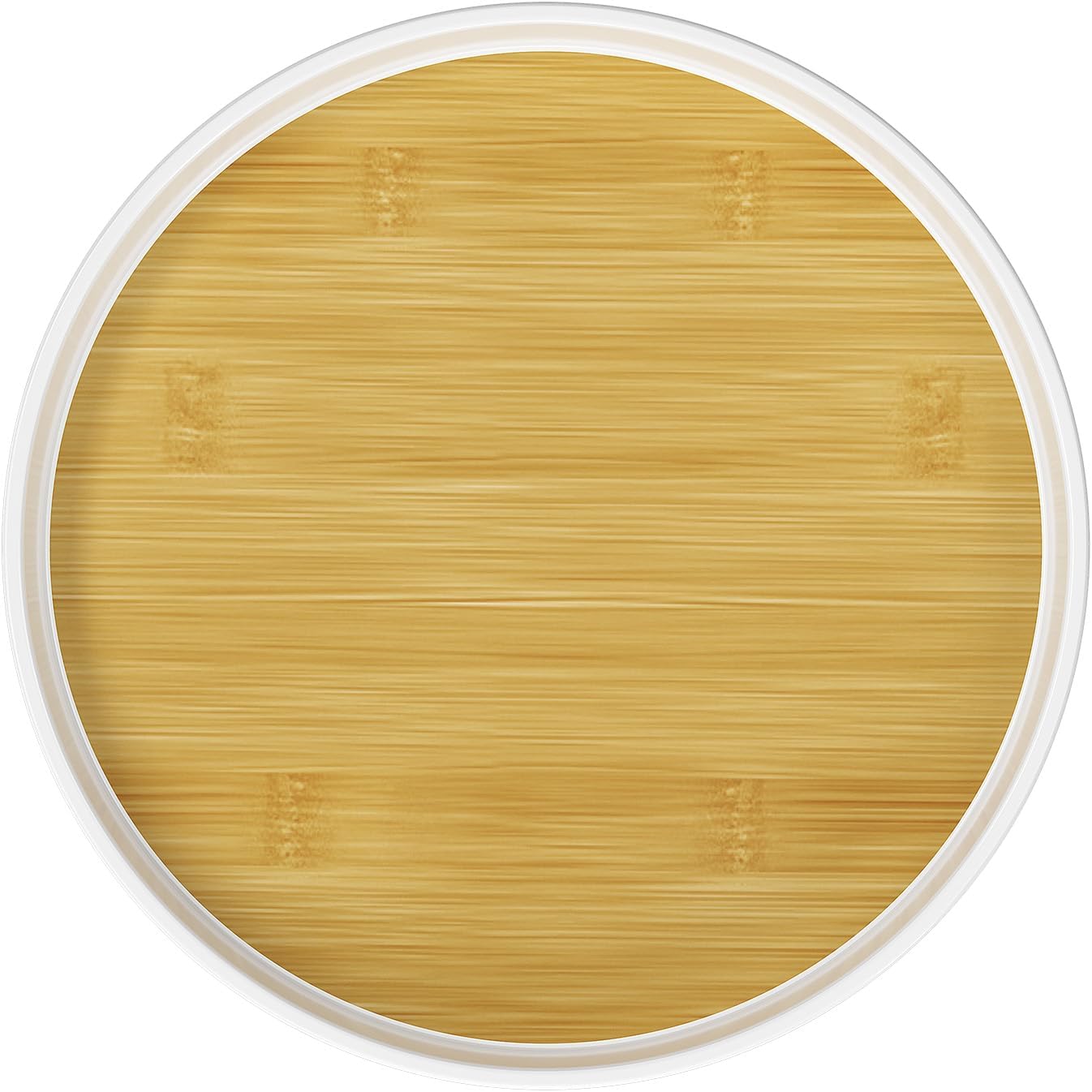 LAMU 1 Pack Lazy Susan Organizer, 10'' Lazy Susan Turntable for Cabinet, Table Top, Pantry, Refrigerator, Kitchen, Oak