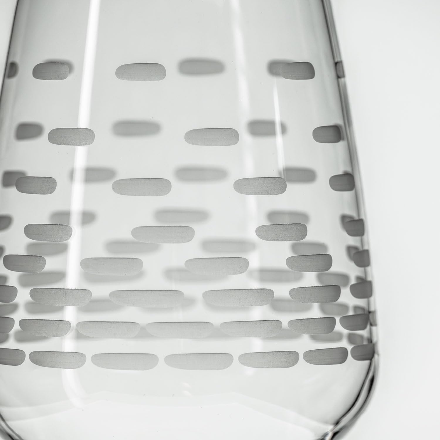 Rolf Glass Strata All Purpose Wine Glass | Made in America | Large 19.5oz Wine Glass | Diamond Engraved Crystal Glass | Contemporary Geometric Brick Design | Red or White Wine | Set of 2