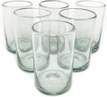 Clear 14 oz Drinking Glasses (set of 6), Hand Blown Mexican Glassware, Recycled Glass Drinking Glasses, Lead-Free, Cocktail Margarita Glasses, Wine Glasses, Shot Glasses, Whiskey Glasses (Drinking)