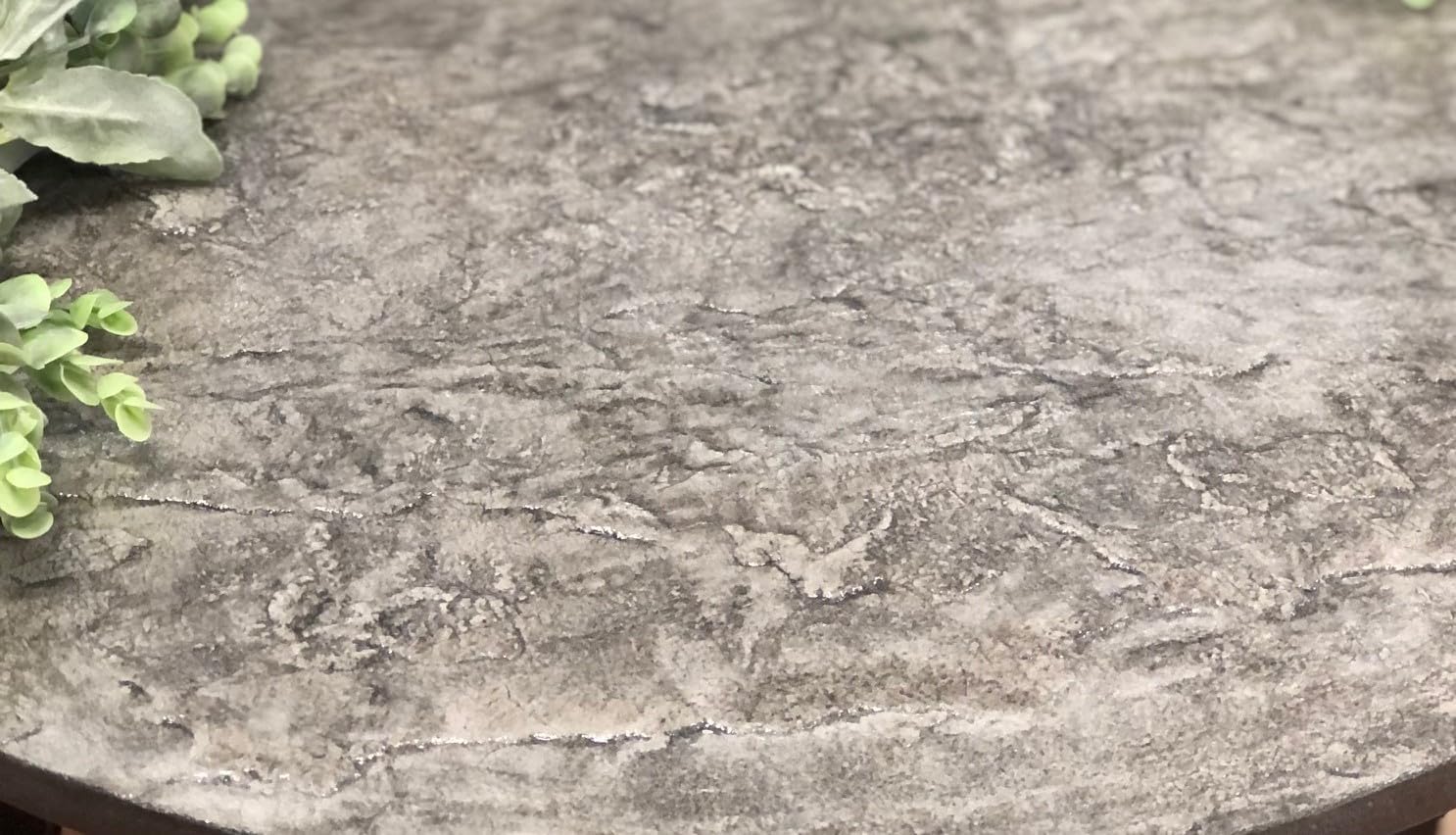 Unique Concrete Lazy Susan, Handcrafted, Made in The USA, Cement Turntable, Home-Decor (Charcoal Gray, 24")