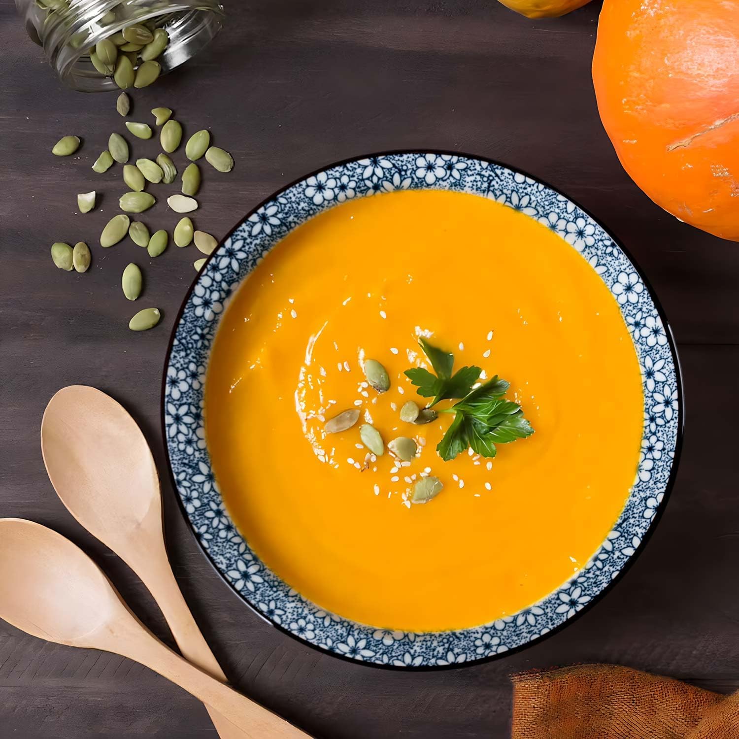 38 oz Japanese Ramen Bowls Set of 4, Large Pho Bowls, 8 Inch Ceramic Blue and White Soup Bowls, Floral Pattern