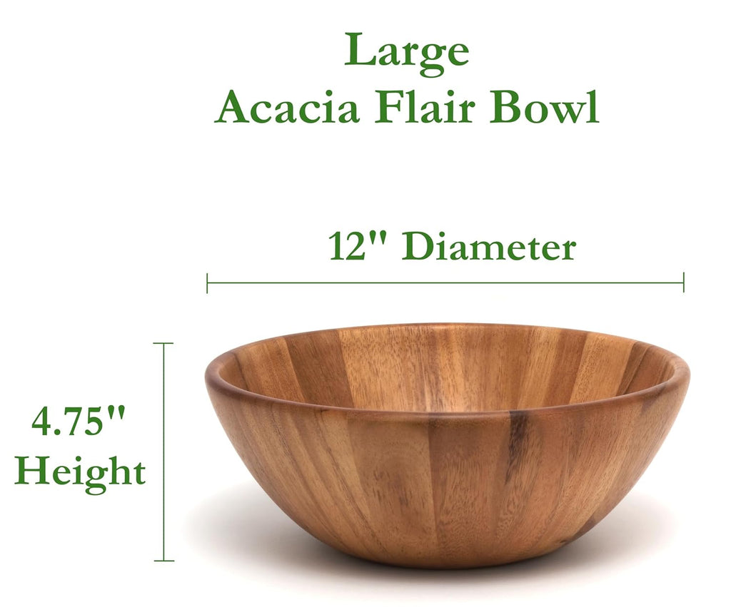 Lipper International Acacia Round Flair Bowl