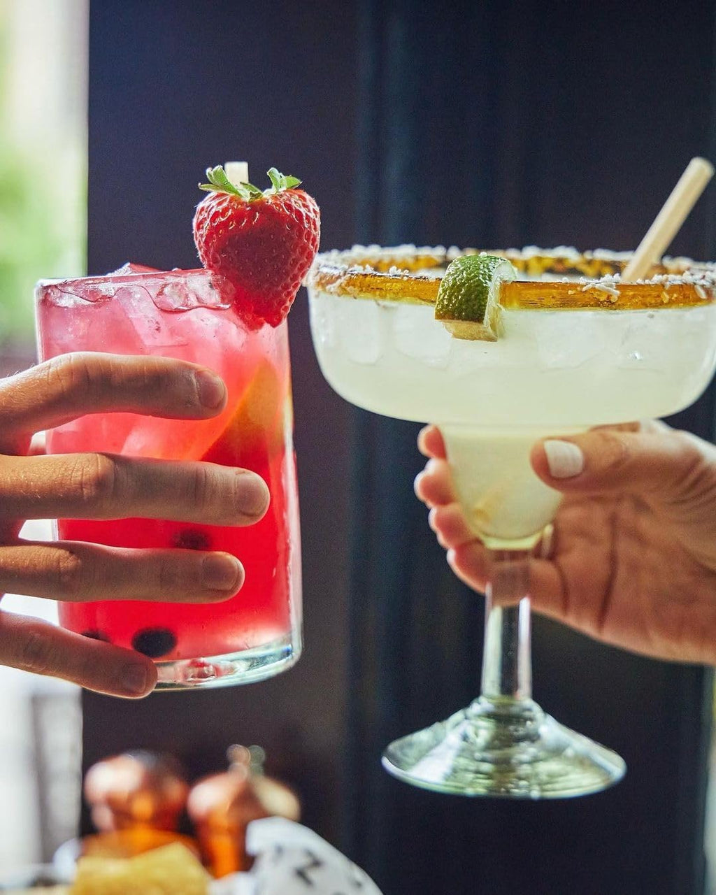 Clear 14 oz Drinking Glasses (set of 6), Hand Blown Mexican Glassware, Recycled Glass Drinking Glasses, Lead-Free, Cocktail Margarita Glasses, Wine Glasses, Shot Glasses, Whiskey Glasses (Drinking)