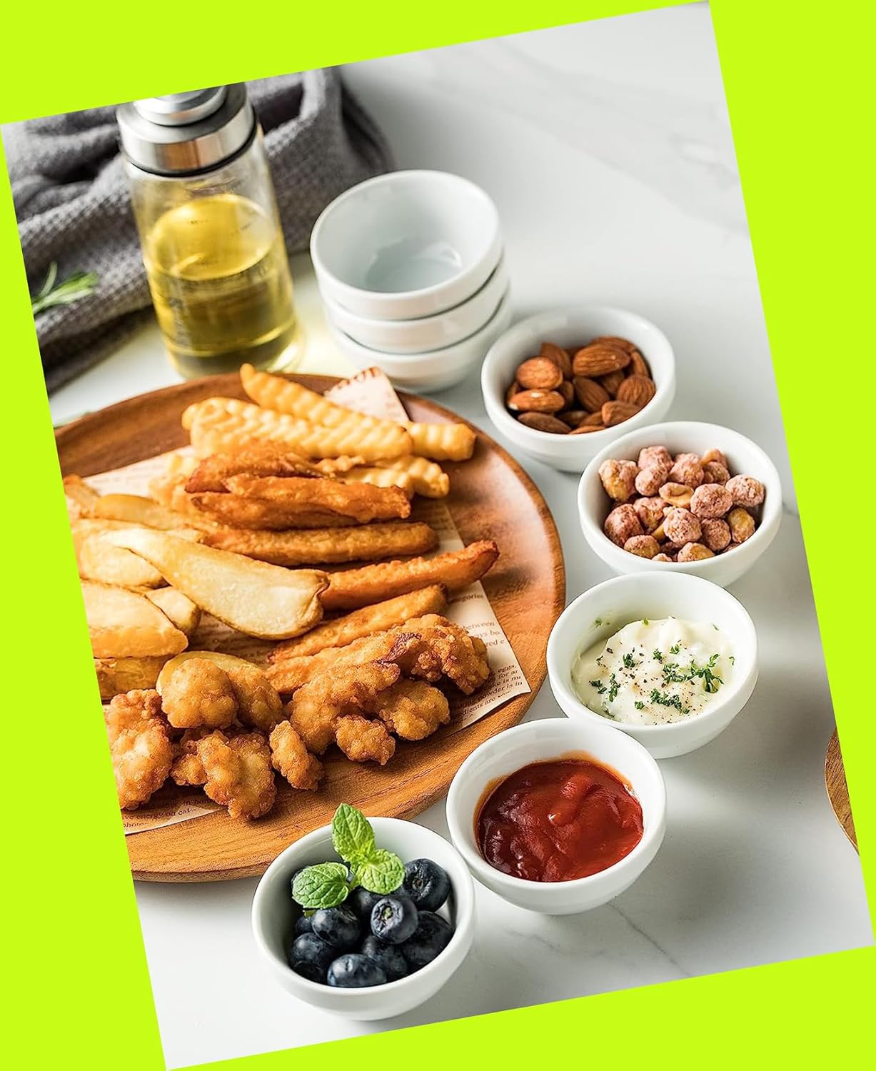 12 Pack Round 3 Oz Sauce Dishes | Dip Bowls Set, Dipping Sauce Bowls for Ketchup, Soy, BBQ, Sushi, Party | stoneware clay,Ceramic.