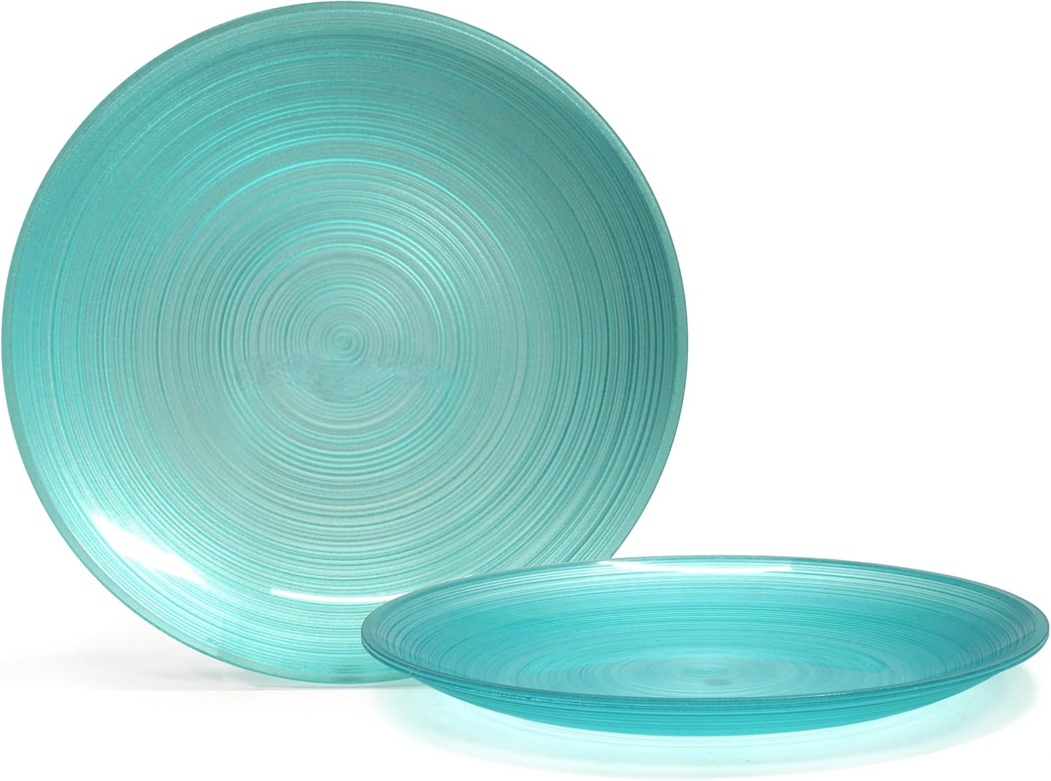 " OCCASIONS " 120 Plates Pack,(60 Guests) Premium Wedding Party Disposable Plastic Plates Set -60 x 10'' Dinner + 60 x 7'' Salad/Dessert (Belize, Aqua)