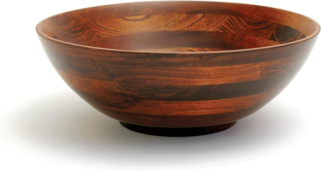 Lipper International Beechwood Cherry Finished Footed Serving Bowl for Fruits or Salads, Large, 13.75" Diameter x 5" Height, Single Bowl,216.41 fluid ounce