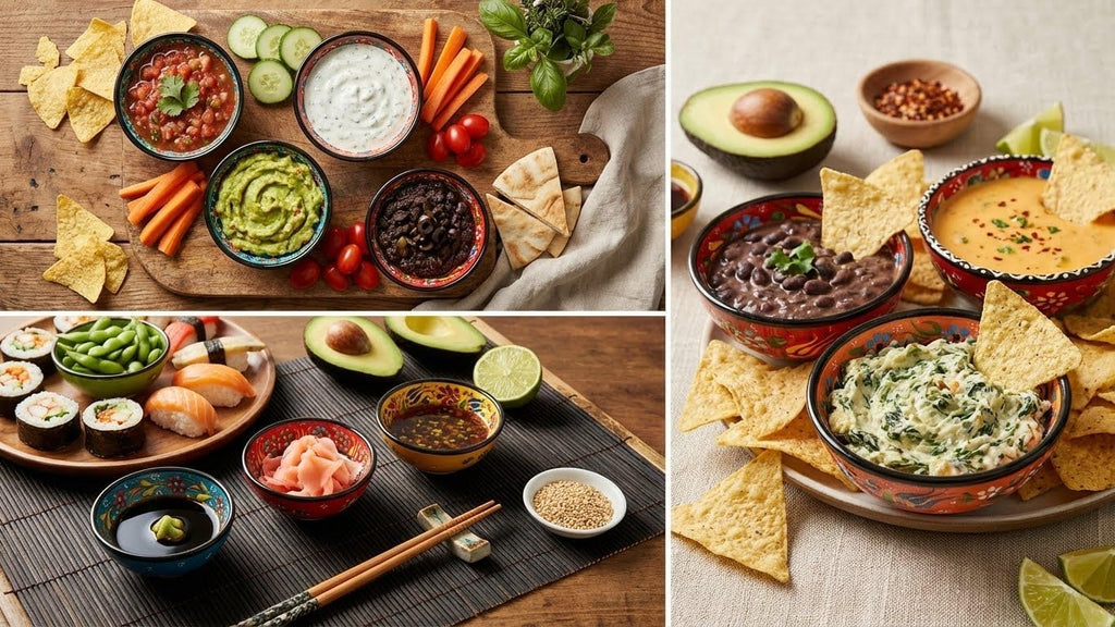 Turkish Ceramic Pinch Bowls Set of 6 – Small Dipping Bowls for Charcuterie Boards, Appetizers, Snacks & Sauces -Handcrafted Turkish Bowl for Serving, Decor & Gifts (3.2”)