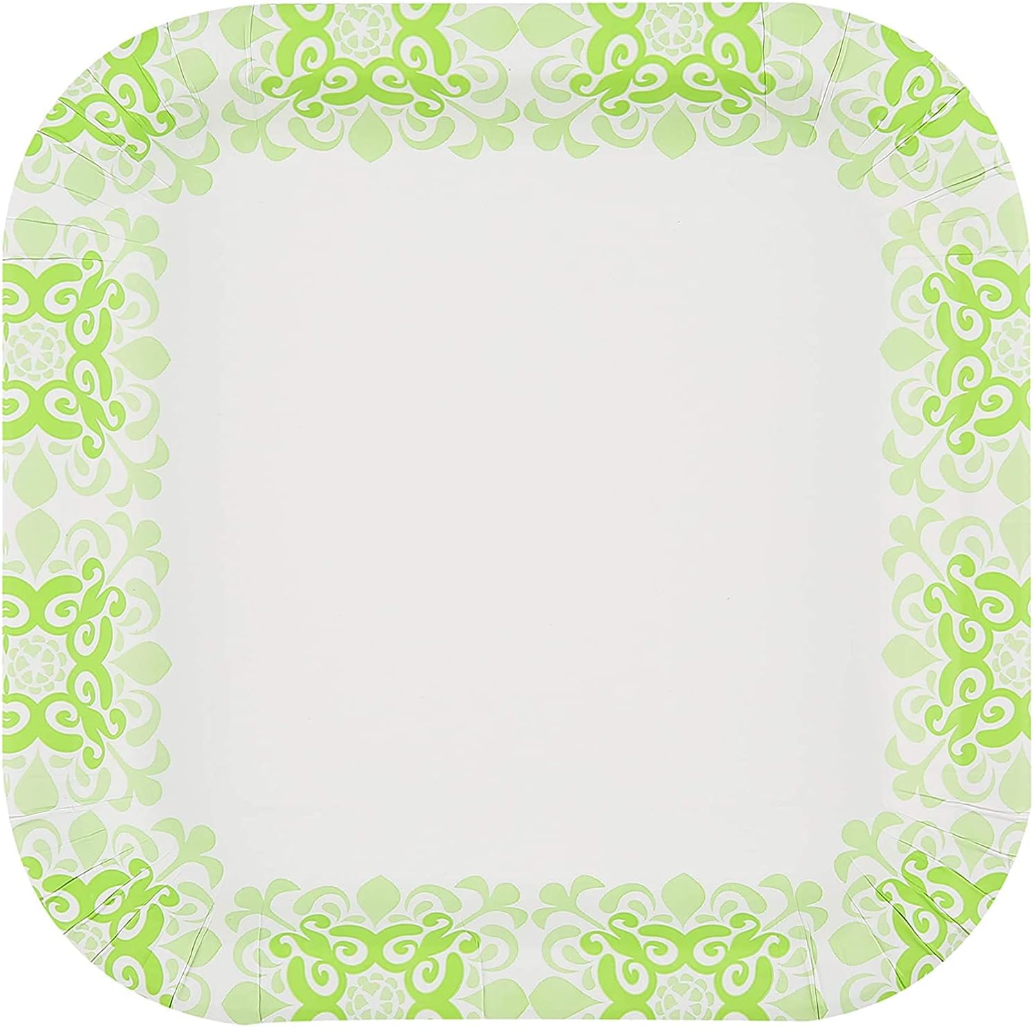 Glad Square Disposable Paper Plates for All Occasions | Soak Proof, Cut Proof, Microwaveable Heavy Duty Disposable Plates | 10" Diameter, 600 Count Bulk Paper Plates