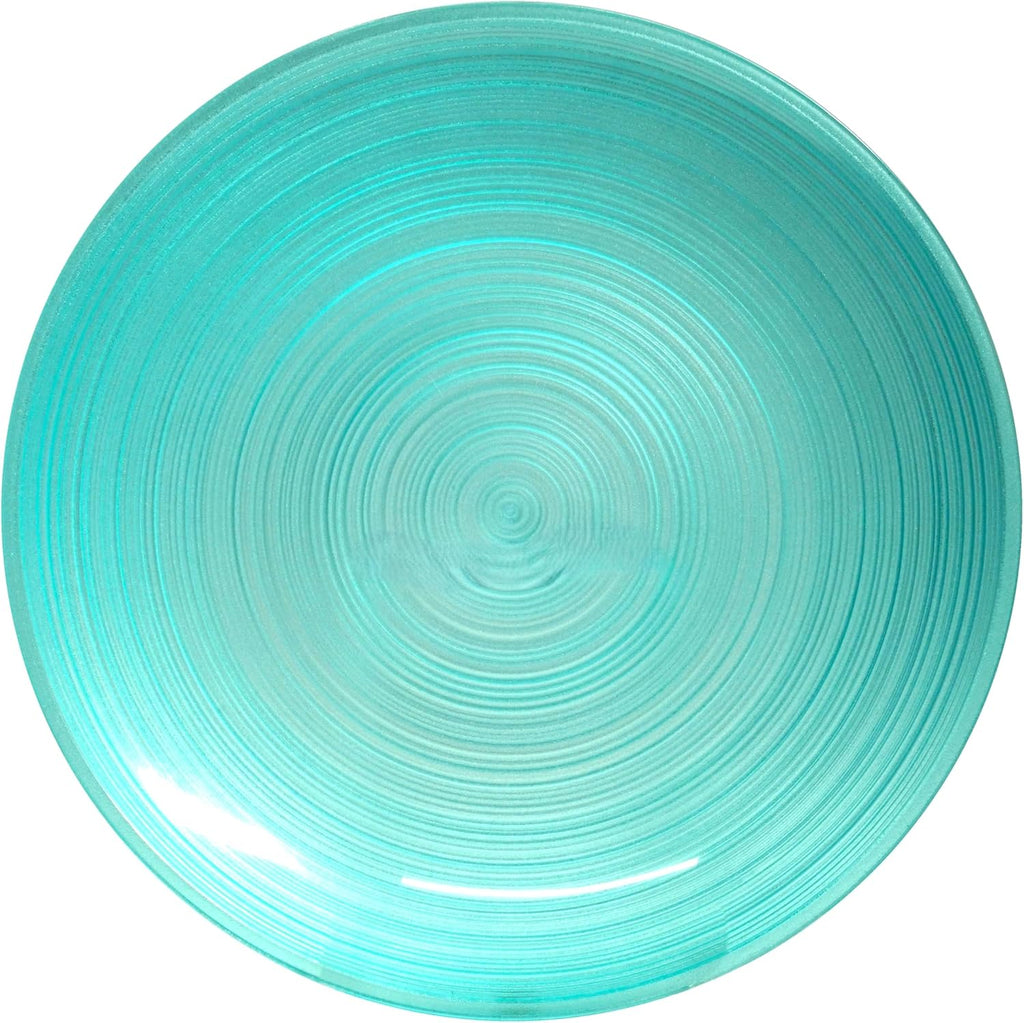 " OCCASIONS " 100 Plates Pack,(50 Guests) Premium Wedding Party Disposable Plastic Plates Set -50 x 10'' Dinner + 50 x 7'' Salad/Dessert (Belize in Aqua)