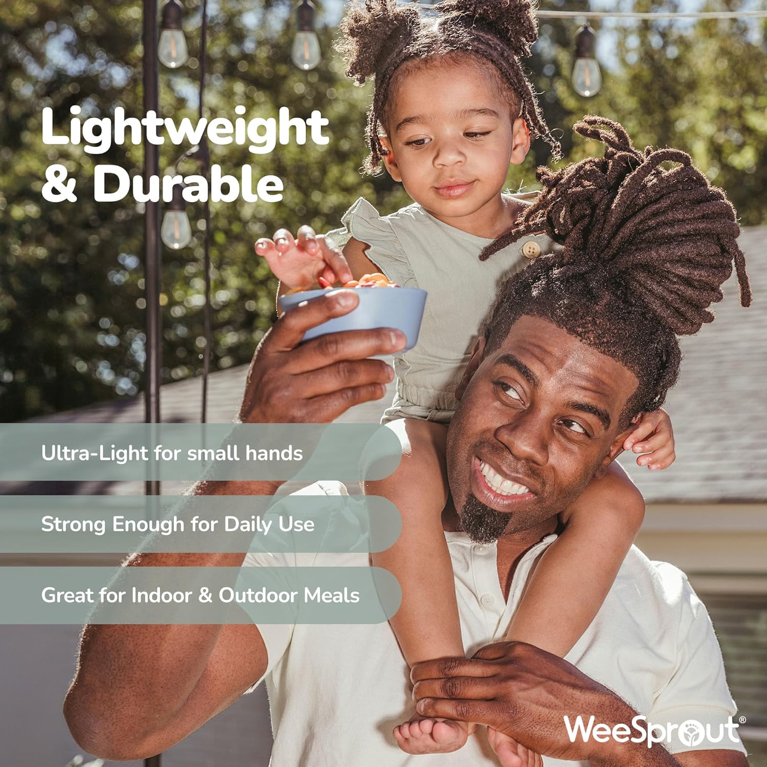 WeeSprout Bamboo Kids Bowls, Set of Four 10 oz Kid-Sized Dinnerware, Cereal, Leftovers & Snack Bowl, Dishwasher Safe (Blue, Yellow, Orange, & Red, 10 Oz)