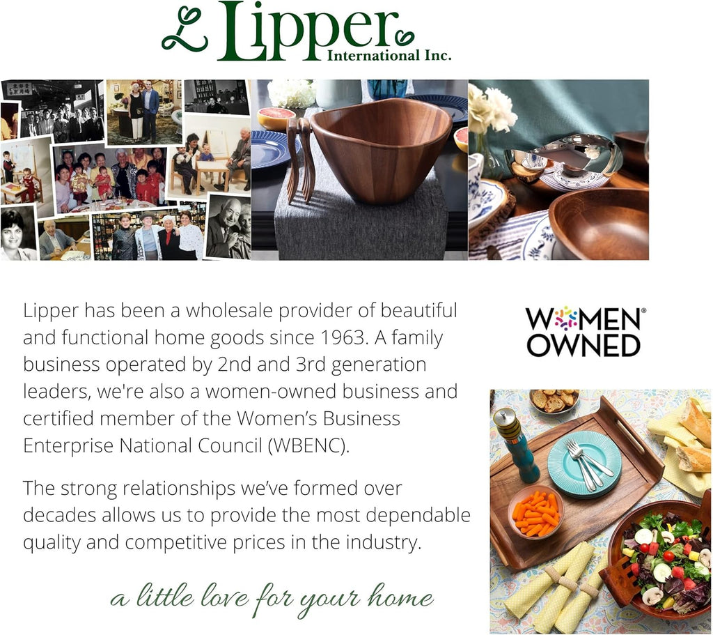 Lipper International Beechwood Cherry Finished Footed Serving Bowl for Fruits or Salads, Large, 13.75" Diameter x 5" Height, Single Bowl,216.41 fluid ounce