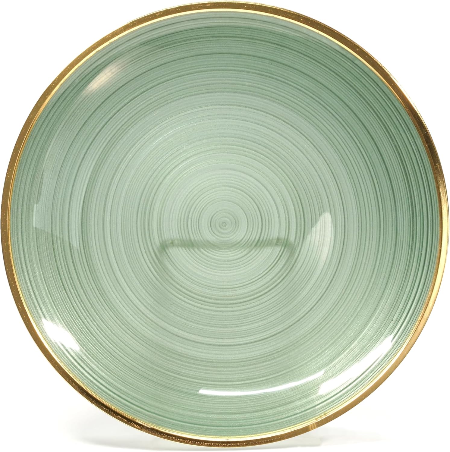 " OCCASIONS " 100 Plates Pack,(50 Guests) Premium Wedding Party Disposable Plastic Plates Set -50 x 10'' Dinner + 50 x 7'' Salad/Dessert (Belize in Green & Gold)
