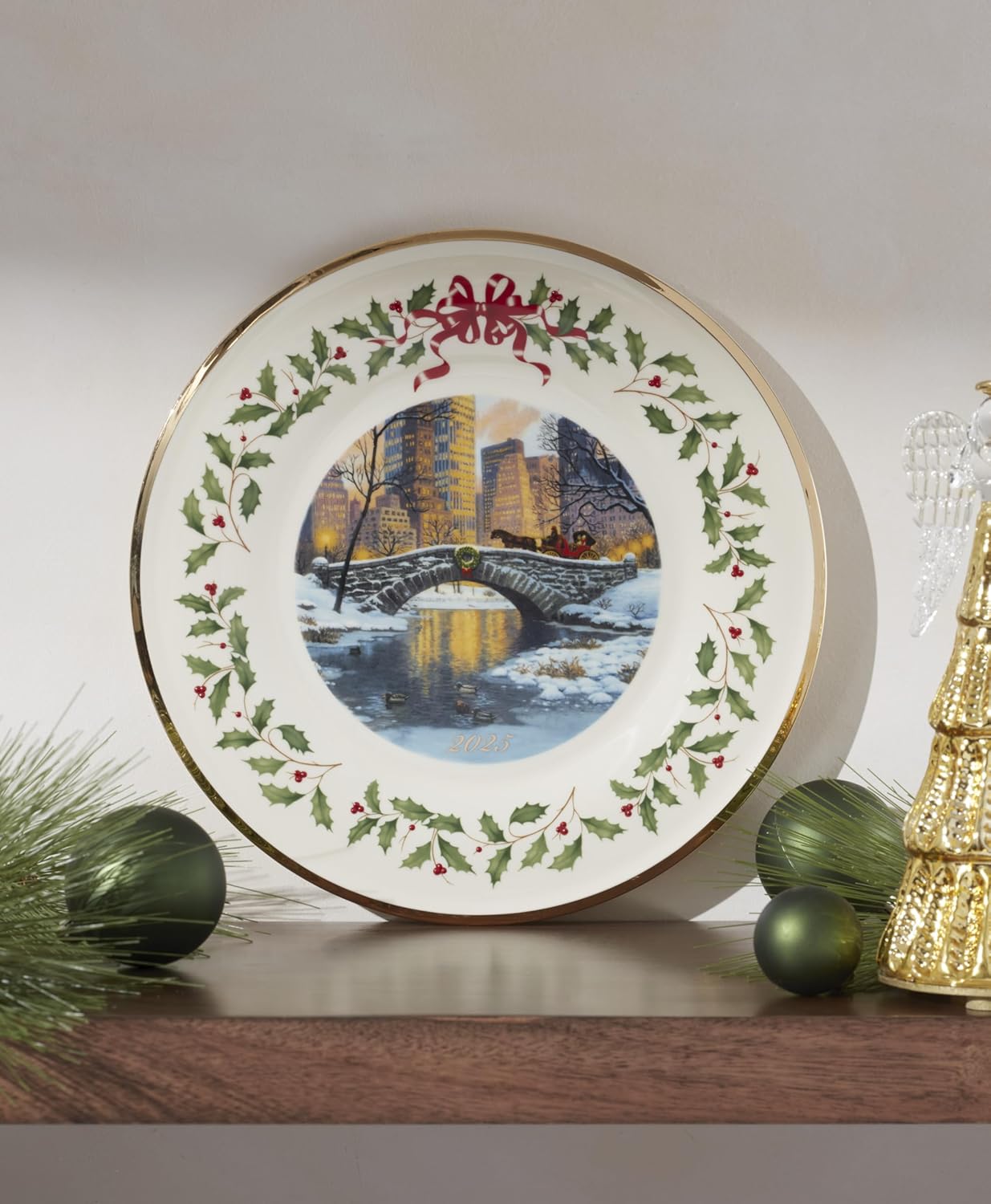 Lenox 897905 2025 Annual Holiday Plate, Christmas Plates, Dishware