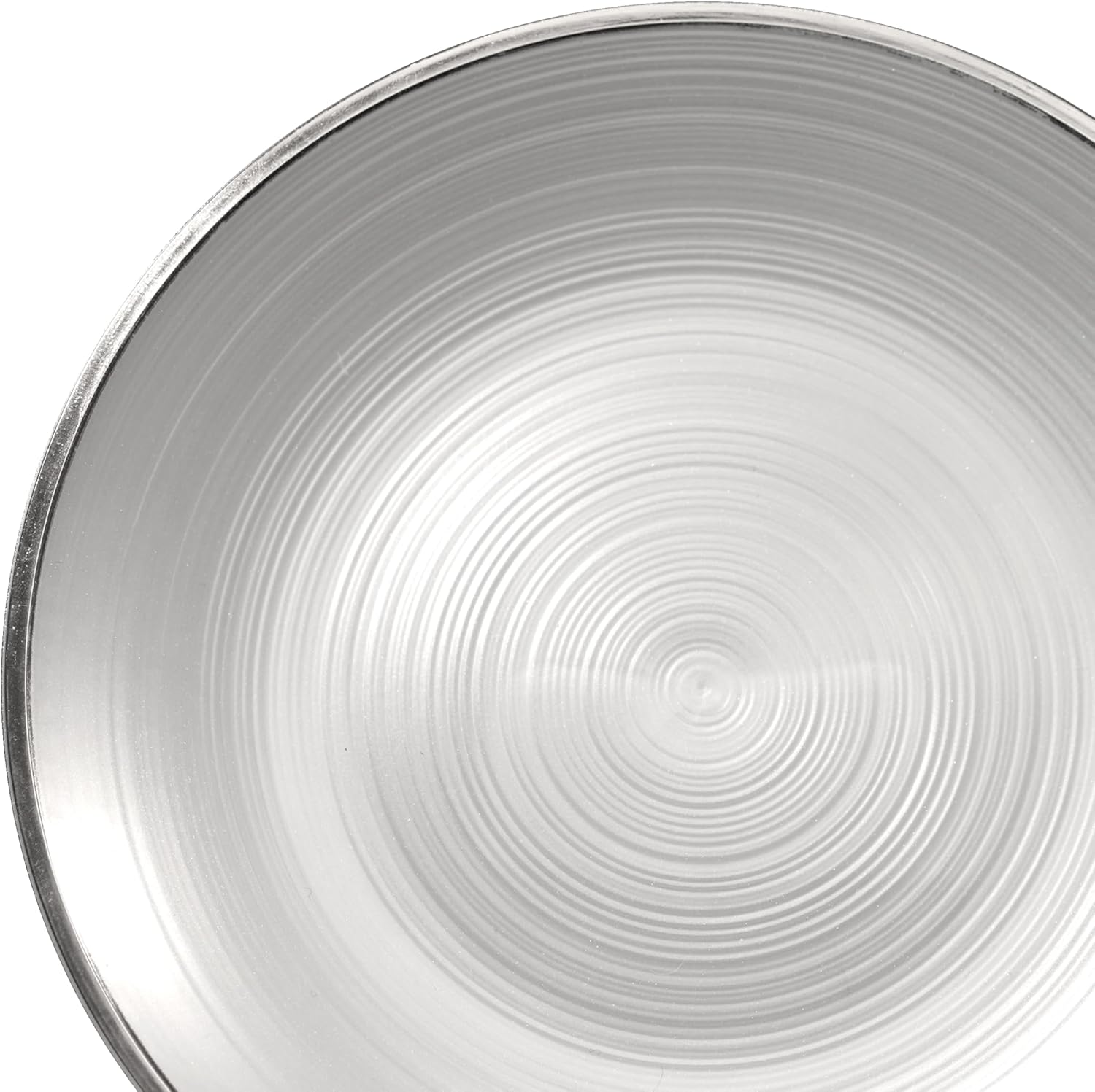 " OCCASIONS " 120 Plates Pack,(60 Guests) Premium Wedding Party Disposable Plastic Plates Set -60 x 10'' Dinner + 60 x 7'' Salad/Dessert (Belize in White Pearl & Silver)