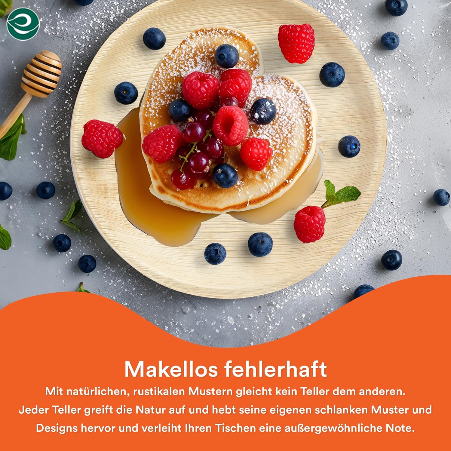 ECO SOUL Palm Leaf Plates 6" Round (100 Count) - Disposable, Eco-Friendly, Biodegradable Bamboo Appetizer Plates - Perfect Dinnerware for Christmas Parties, Weddings, Events & Holidays