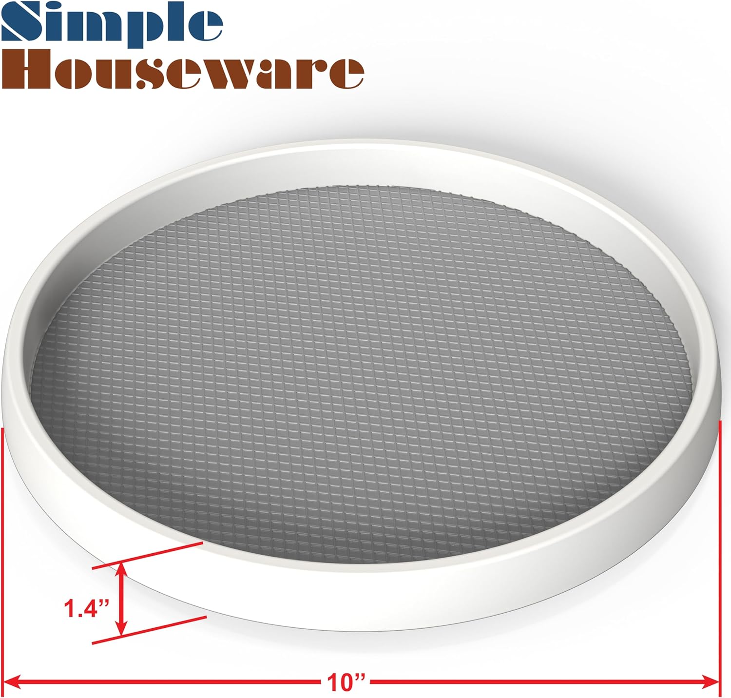 Simple Houseware 10-Inch Lazy Susan Spice Organizer Rotating Tray, 4-Pack