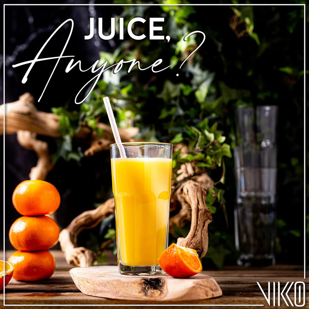 Vikko Drinking Glasses, Set of 6 Juice Glasses 9.5 Oz, Thick and Sturdy Kitchen Glasses, Dishwasher Safe Highball Glass Tumbler, Heavy Duty Cups, Water Glasses