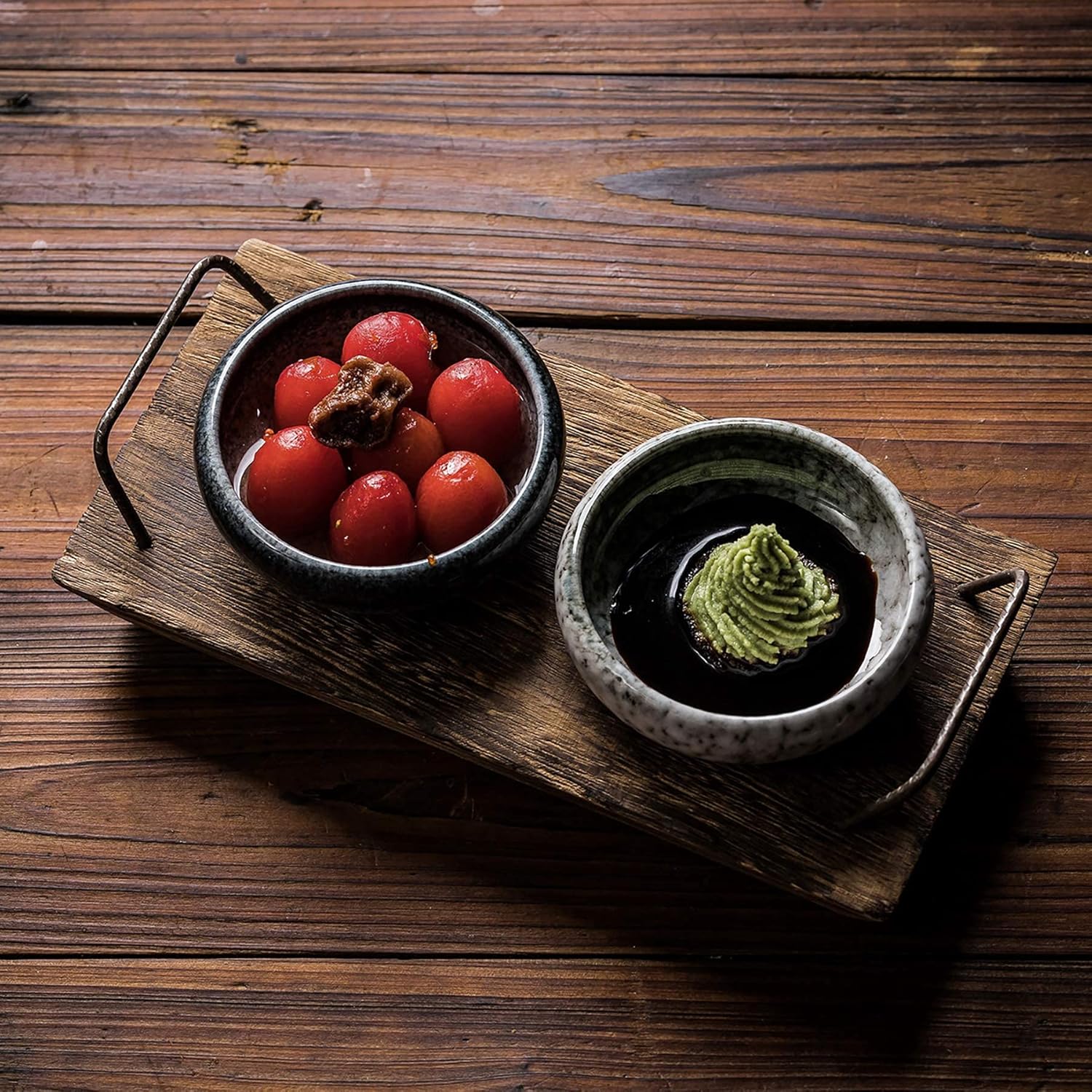 Uaral Soy Sauce Bowls Dipping Sauce Dish Ceramic Pinch bowl Japanese Dishes 3.75 Inch Set of 6 (Emerald Green)