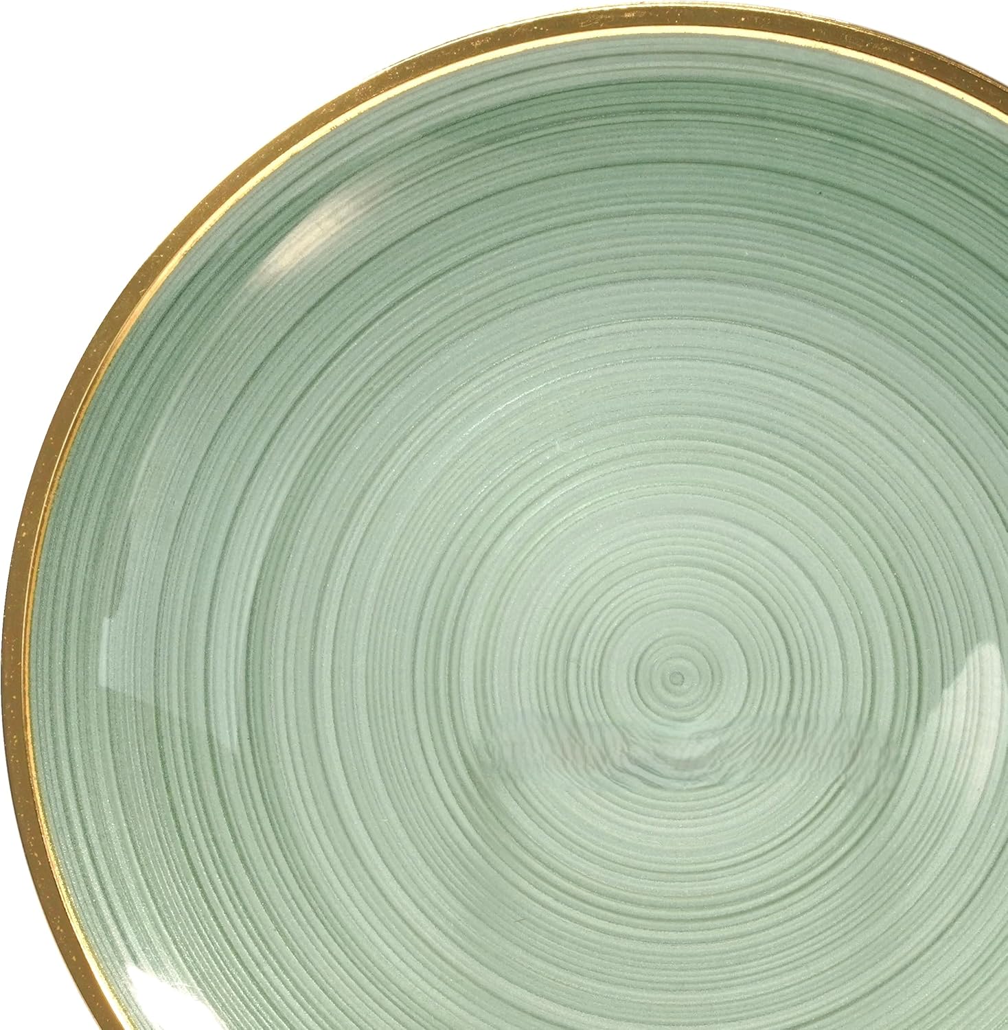 " OCCASIONS " 120 Plates Pack,(60 Guests) Premium Wedding Party Disposable Plastic Plates Set -60 x 10'' Dinner + 60 x 7'' Salad/Dessert (Belize in Green & Gold)