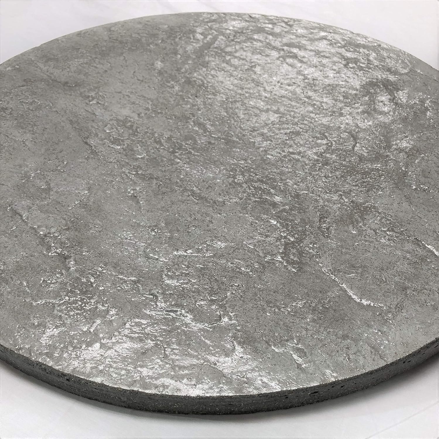 Concrete Cement Lazy Susan Unique, Hand Crafted, Gray, Turntable, 360 Degree Swivel, Made in The USA, Home Decor by Concrete Resurrection 15" Diameter