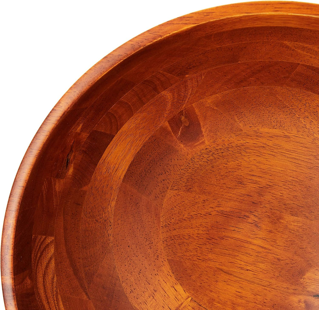 Lipper International Beechwood Cherry Finished Footed Serving Bowl for Fruits or Salads, Large, 13.75" Diameter x 5" Height, Single Bowl,216.41 fluid ounce