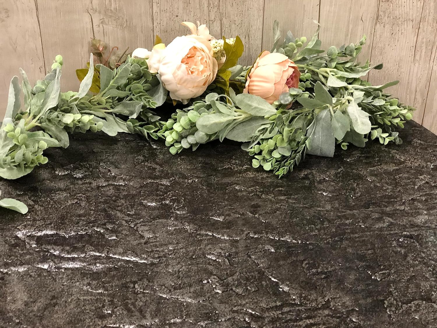 Unique Concrete Lazy Susan, Handcrafted, Made in The USA, Cement Turntable, Home-Decor (15" Black)